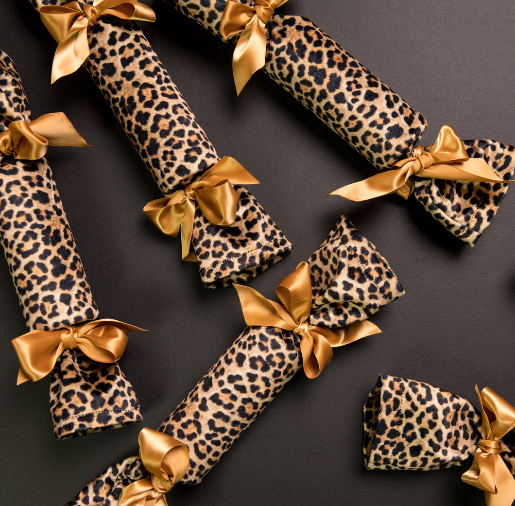 Reusable crackers in leopard print